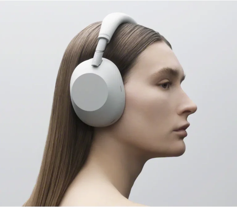 Sony WH-1000XM6 wireless noise canceling headphones in black with over-ear design