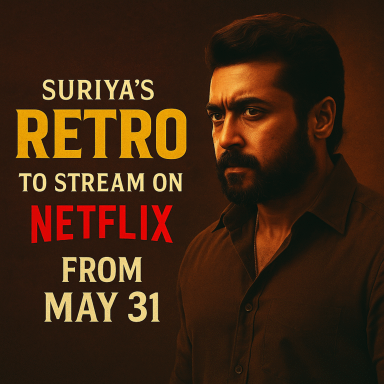 "Featured image of Suriya's Retro OTT release on Netflix in multiple languages"