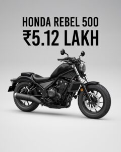Honda Rebel 500 launched in India with blacked-out retro styling and a 471cc parallel-twin engine