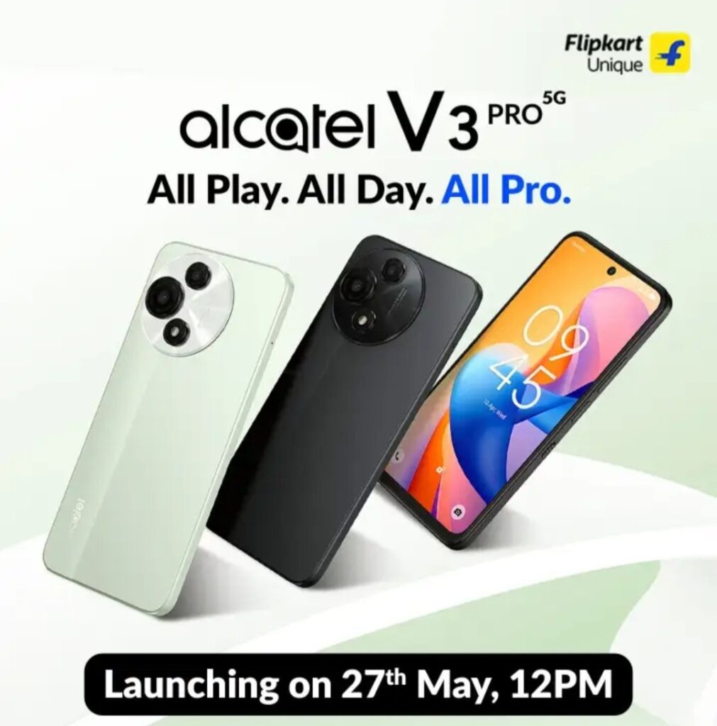 Alcatel V3 Series May 27 launch event poster