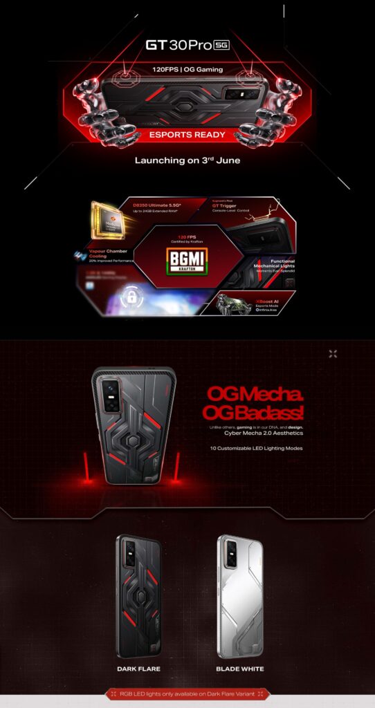 Infinix GT 30 Pro shoulder triggers and cooling system for gaming