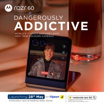 Motorola Razr 60 with foldable OLED display and gesture camera – India launch 2025