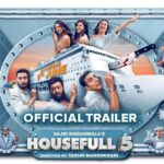 Housefull 5 Trailer Still featuring Akshay Kumar, Abhishek Bachchan, and Riteish Deshmukh on a luxury cruise