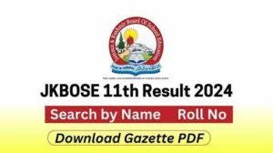 Students checking JKBOSE 11th Result 2025 online on mobile and laptop