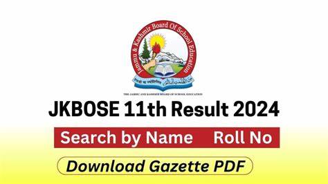 Students checking JKBOSE 11th Result 2025 online on mobile and laptop