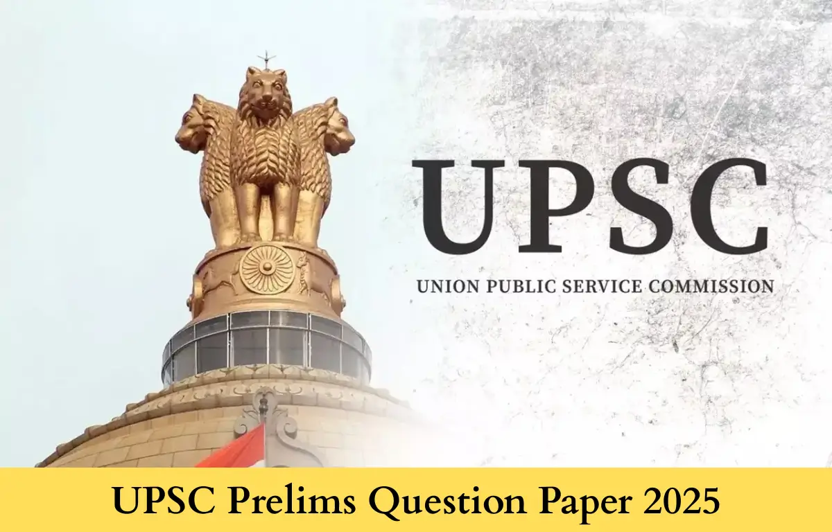 UPSC Prelims Question Paper 2025 official PDF download link