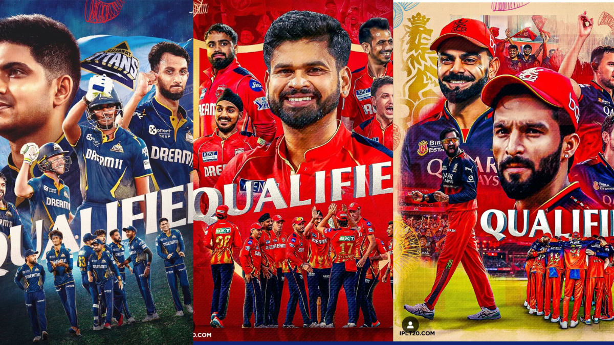 "Visual representation of the IPL 2025 playoff race showing team standings, points, and remaining fixtures"