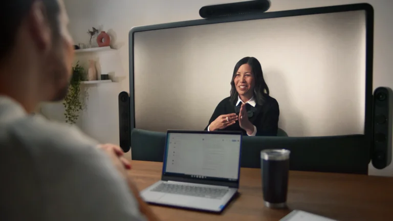 Google Beam 3D video conferencing platform demoed at I/O 2025 with lifelike hologram visuals