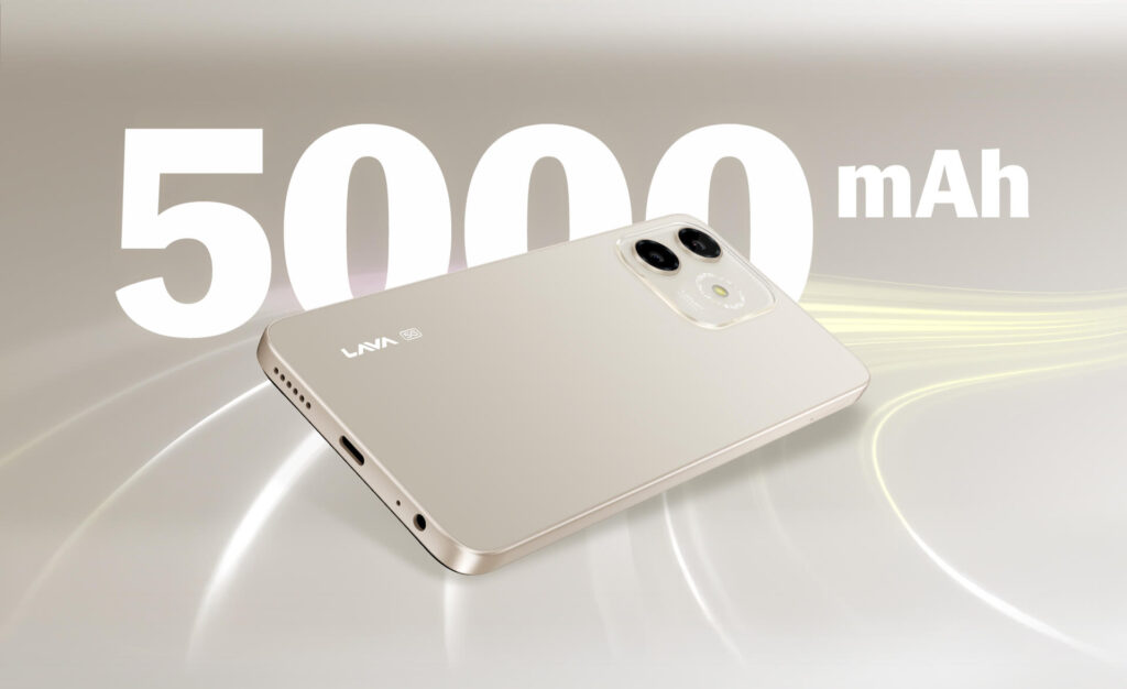 Lava Shark 5G rear camera design with dual lenses and glossy plastic finish