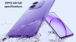 OPPO A5i full specifications front and back design in red and purple