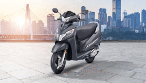 Honda Activa 2025 front view showing LED headlamp and sleek design