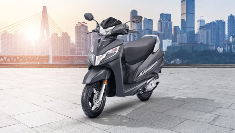 Honda Activa 2025 front view showing LED headlamp and sleek design