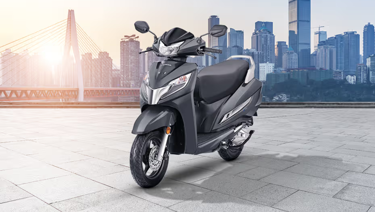 Honda Activa 2025 front view showing LED headlamp and sleek design