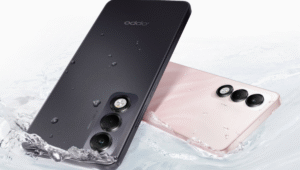 Oppo K13x 5G rear dual camera setup and color variants