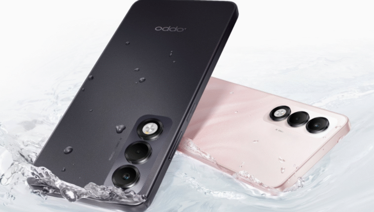 Oppo K13x 5G rear dual camera setup and color variants