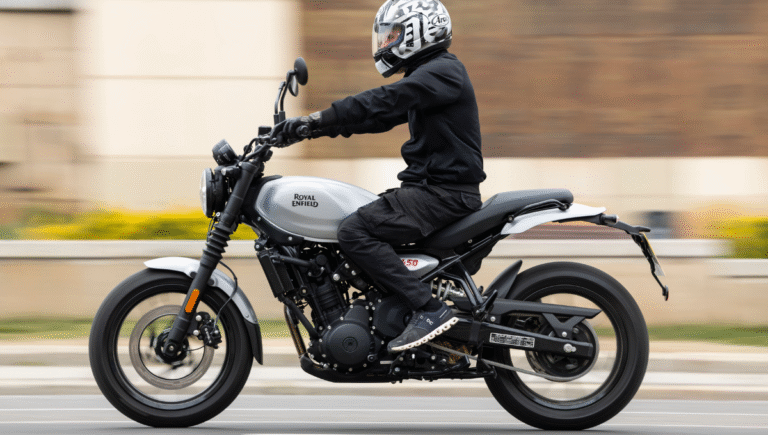 royal enfield guerrilla 450 new model images on road