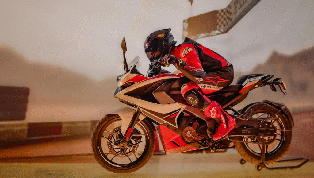 Bajaj Pulsar RS 200 sports bike with stylish design and aggressive features