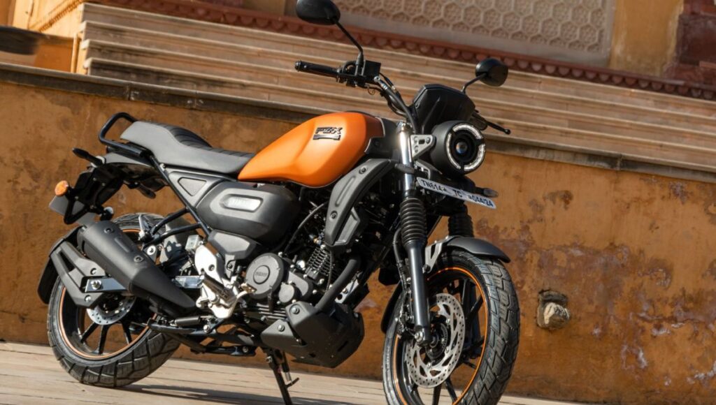 Yamaha FZ X riding on city roads with dual-purpose tyres