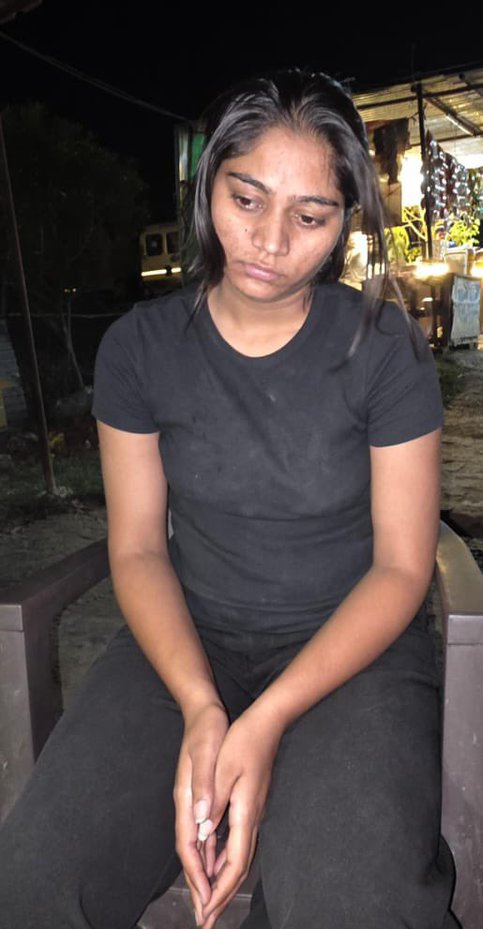 Police escort Sonam Raghuvanshi after her surrender in Ghazipur on 9 June 2025