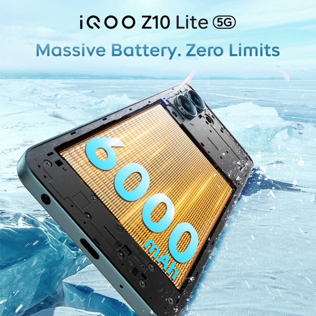 iQOO Z10 Lite 5G with 6000mAh battery - segment’s biggest battery