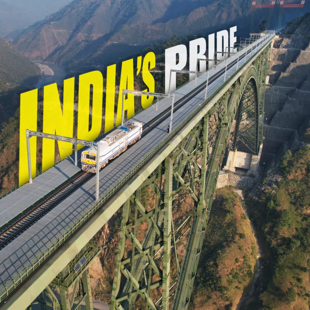World's tallest railway bridge over Chenab River connecting Jammu to Kashmir Valley