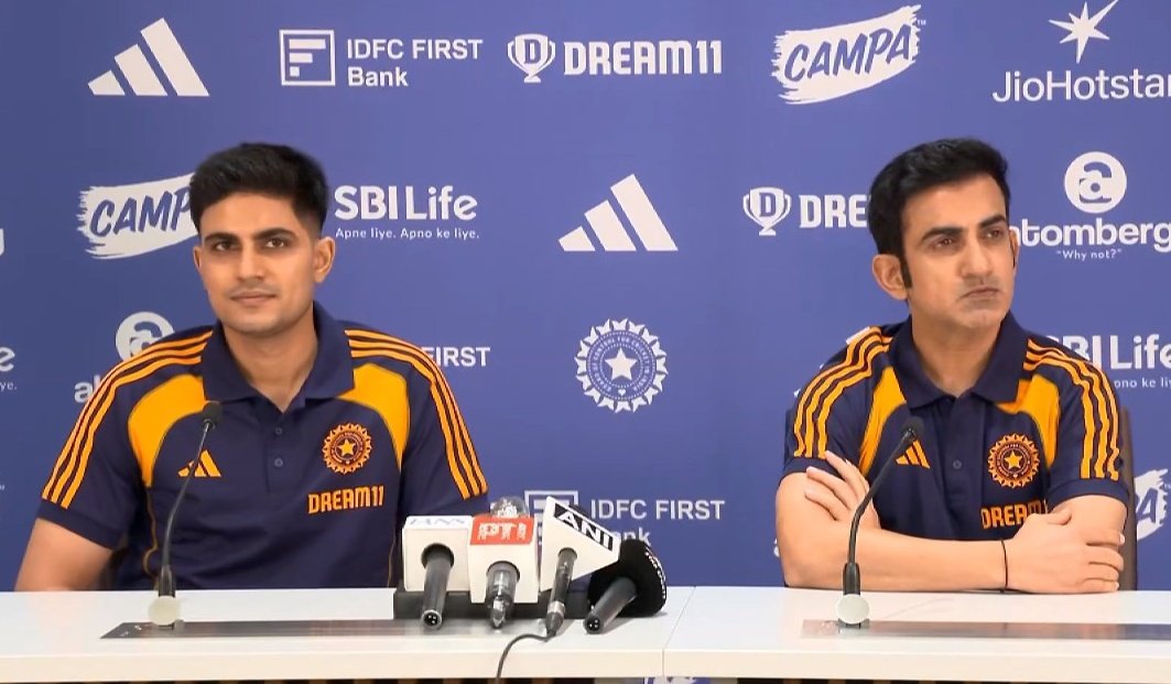 Gautam Gambhir addressing media on road-show safety concerns