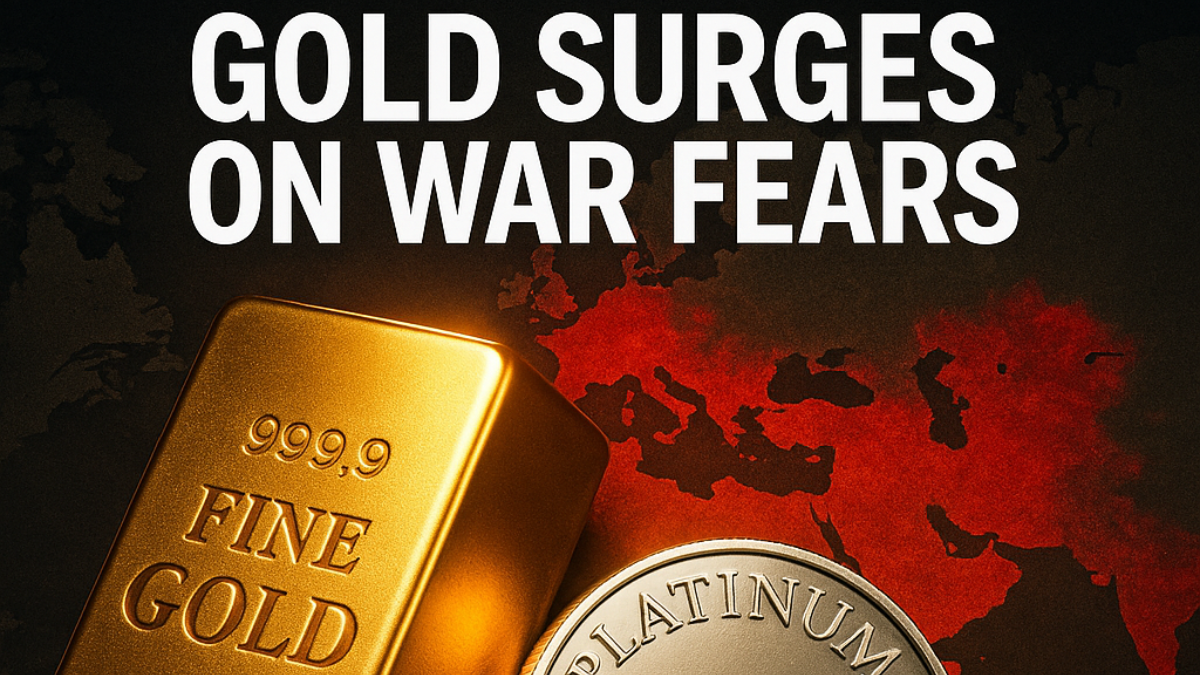 Gold prices rise amid Middle East conflict; platinum at decade high