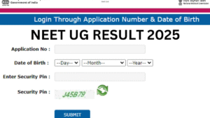 NEET UG 2025 Result live login page on neet.nta.nic.in