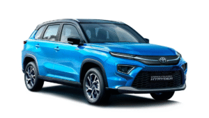 Toyota Urban Cruiser Hyryder front look with LED headlamps