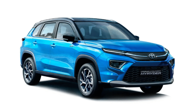 Toyota Urban Cruiser Hyryder front look with LED headlamps
