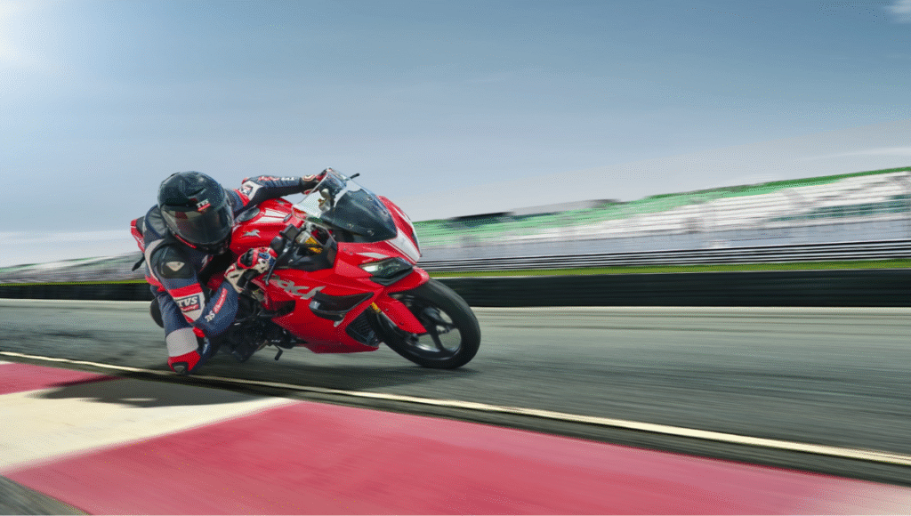 TVS Apache RR 310 Cornering on Highway
