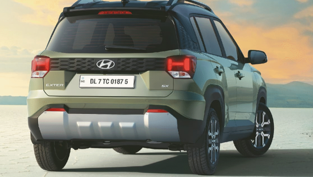 Hyundai Exter with sunroof and LED headlamps - affordable SUV with premium features under ₹7 lakh.
