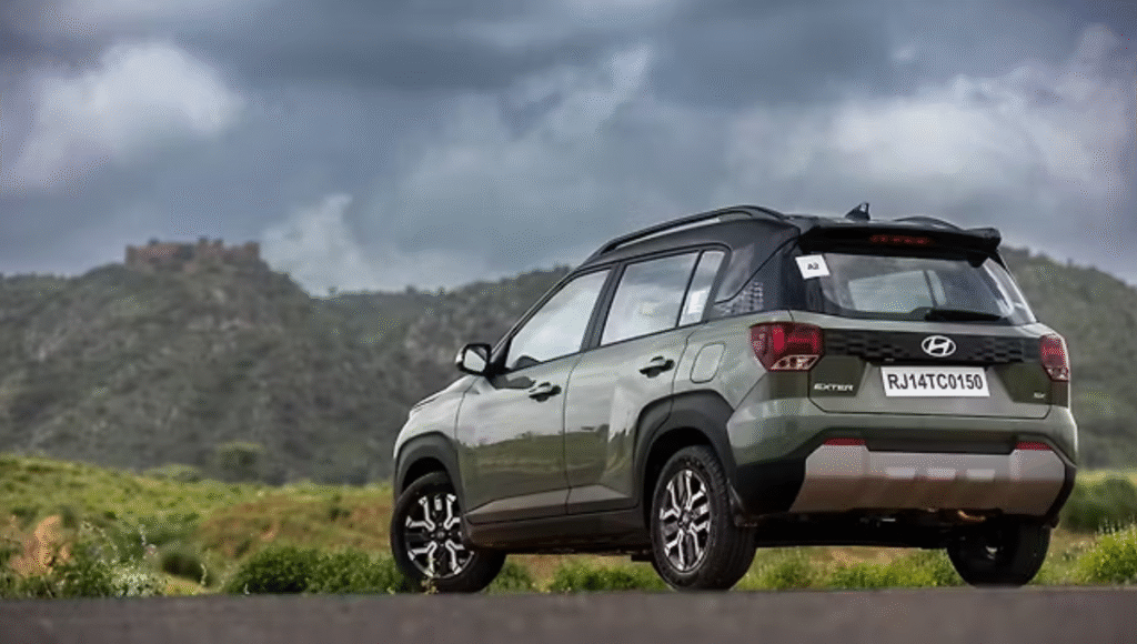 Hyundai Exter with sunroof and LED headlamps - affordable SUV with premium features under ₹7 lakh.