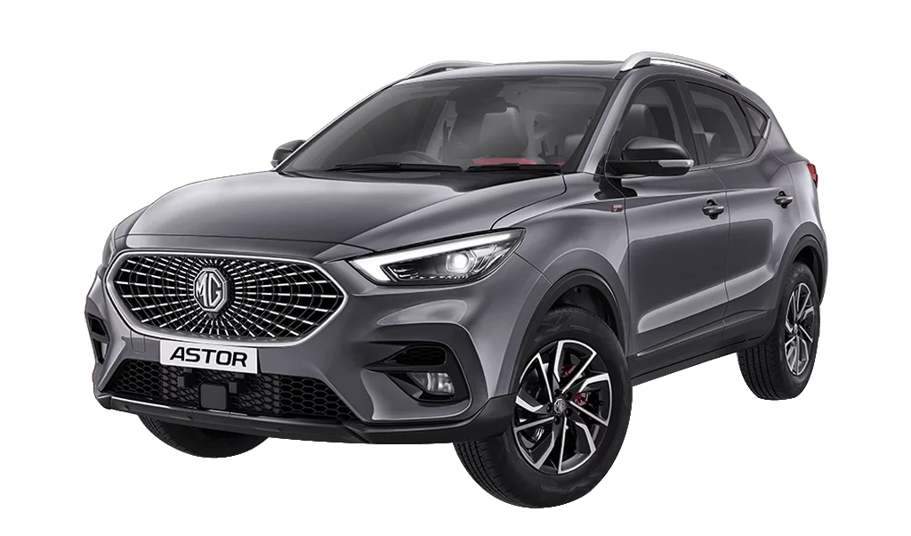 MG Astor 2025 exterior design with bold grille and LED headlamps