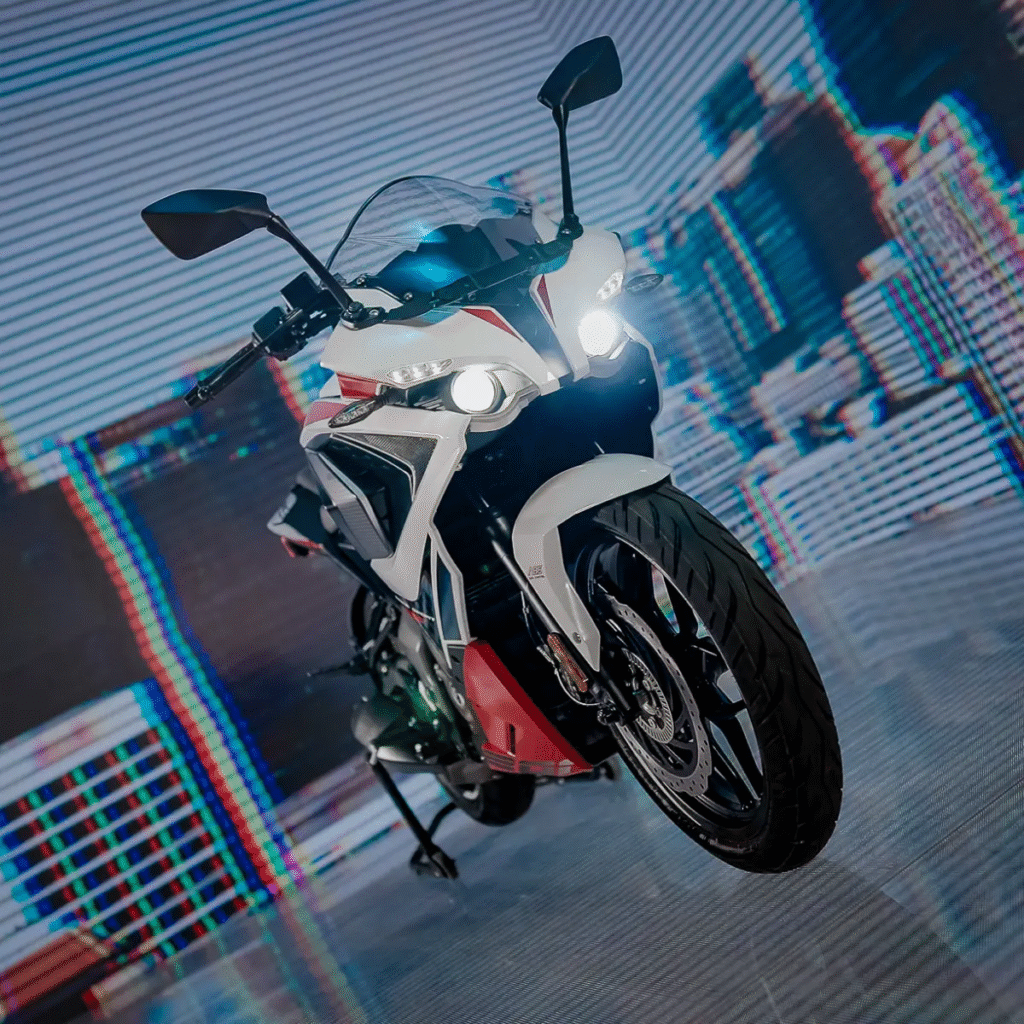 Bajaj Pulsar RS 200 sports bike with stylish design and aggressive features
