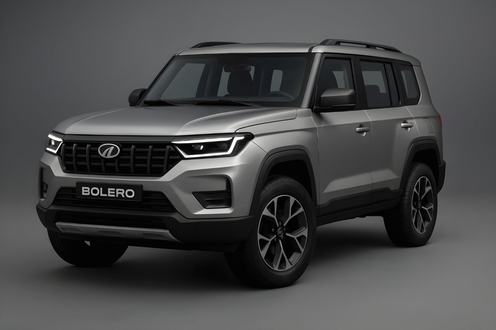 New Mahindra Bolero 2025 with flush-type door handles and alloy wheels