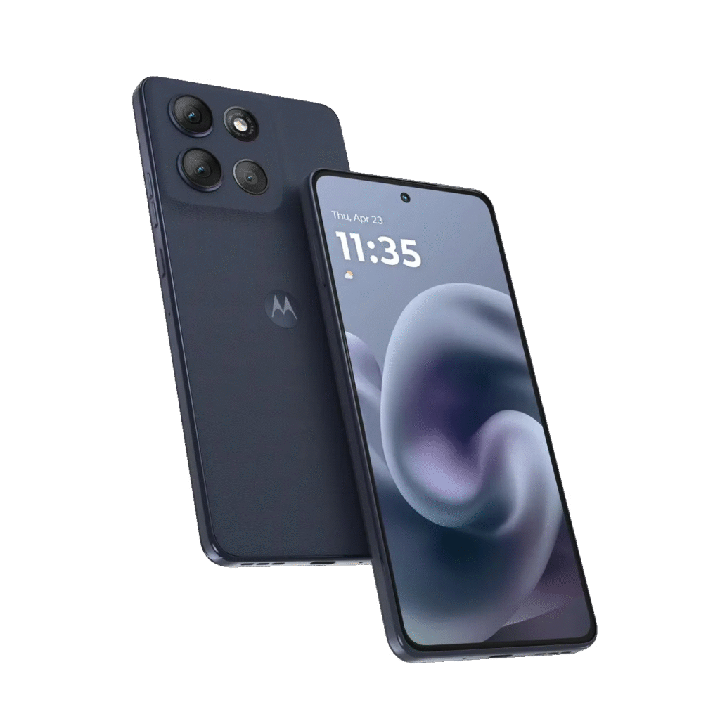 Moto G86 Power design with eco-leather back and premium finish
